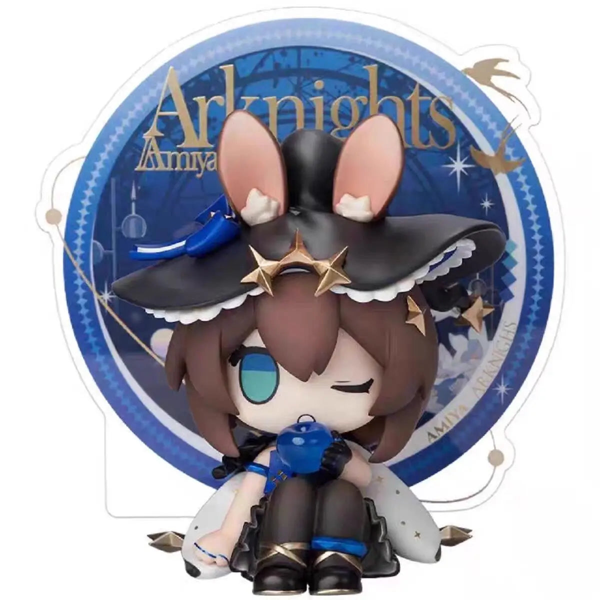 Arknights  Amiya Cute Q Version Doll Beautiful Girl Model Figurine Creative Statue  Holiday Gifts Desktop Ornament 12cm Toy