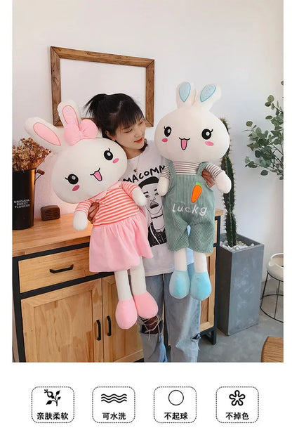 45-130cm Cute Long Legs Rabbit Plush Toy Stuffed Soft Animal Bunny Doll Baby Kids Toys Birthday Gift Christmas Present for Girl
