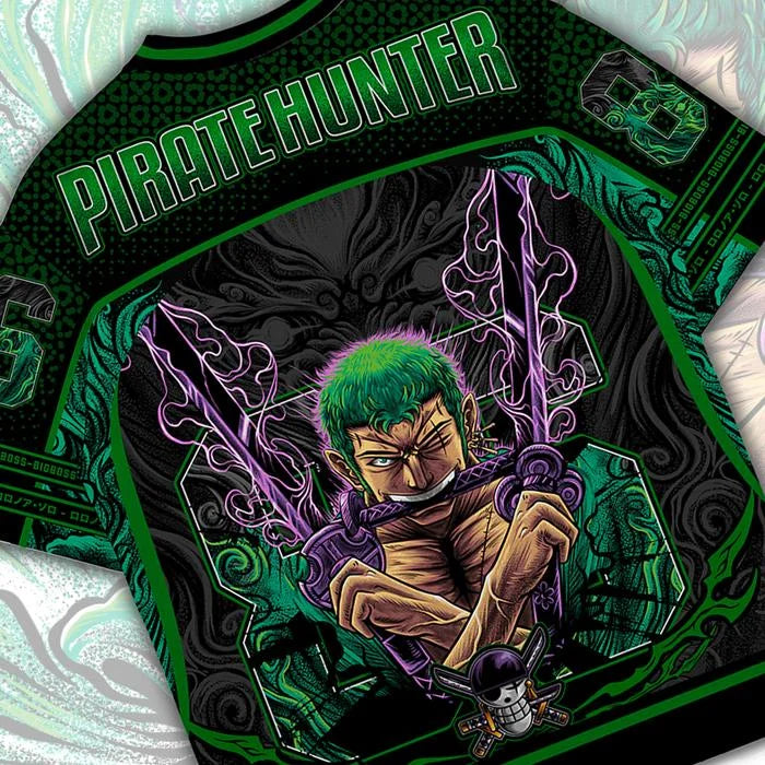 86 Jersey One Piece RORONOA ZORO Anime Y2k Korean Style Baseball Hockey T-shirt Fashion Streetwear Anime Daily Unisex Tops Tees