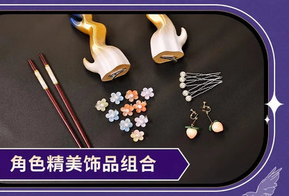 iCoser Arknights Shu Spring Feast Cosplay Costume Wig Uniform Headwear Tail Tianshi Rhodes Island Halloween Party for Women Girl