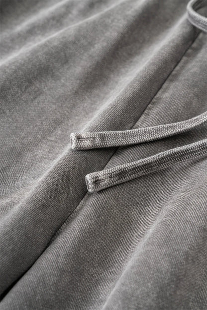 ZODF Retro 2024 Spring Men Washed Cotton Straight Pants Unisex Casual 330gsm Distressed Loose Trousers Brand Clothes HY0830