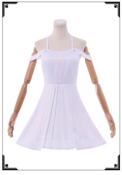 Cyrene Cosplay Costume Wig Dress Honkai Star Rail Uniform Headwear Amphoreus Carnival Halloween Party for Women Girls Role Play