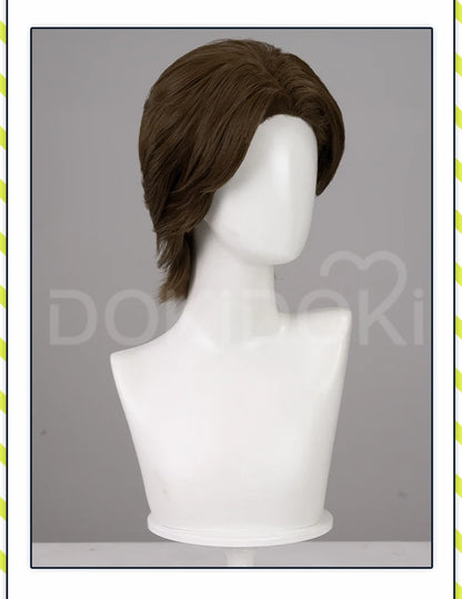 IN STOCK Jimmy Curly Wig Game Mouthwashing Cosplay DokiDoki Men 35cm Short Hair Jimmy Cosplay Free Wig Cap