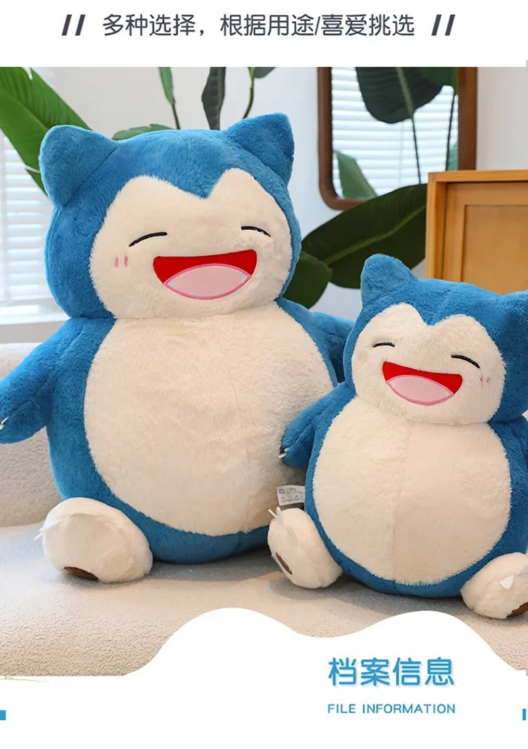 85/100CM Big Size Snorlax Plushie Pokemon Cartoon Anime Peluche Kawaii Stuffed Cushion Comfortable Soft Doll Children Toy Gift