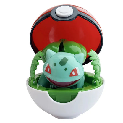 Original Pokemon Figure Pikachu Piplup Cubone Mimikyu Jigglypuff Cute Anime Ornament Pokeball Deforme Figurine Children Toy Gift
