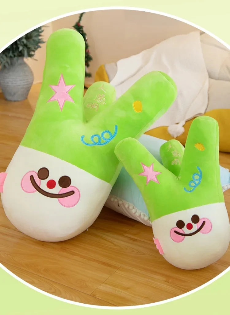 New 40-60cm Creative Cute Scallion Bright Pillow Large Cloth Doll Plush Toy Sleeping Doll Children's Girl Birthday Gift