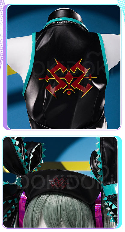 Mikuu Shiiee Cosplay Costume DokiDoki-R Mikku Women Sexy Black Dress Mikuu Shiiee Cosplay Halloween Costume