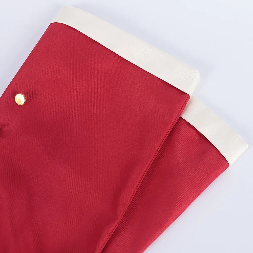 BanG Dream Wakaba Mutsumi Cosplay Costume Wig Red Dress Mortis Uniform Ave Mujica Mask Hat Earrings Halloween Party Women Props