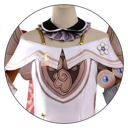 Honkai Star Rail Tribbie Cosplay Costume Wig Dress Uniform Headwear Wings Halloween Party for Women Girls Carnival Game Props