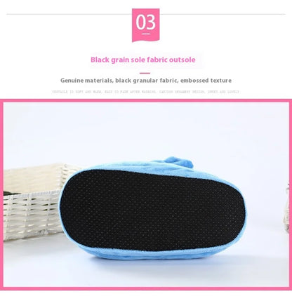 Disney Stitch Cotton Slipper Anime Cartoon Winter Warm Indoor Shoes Toys Plush Stuffed Home Slippers Woman Girl Christmas Gifts