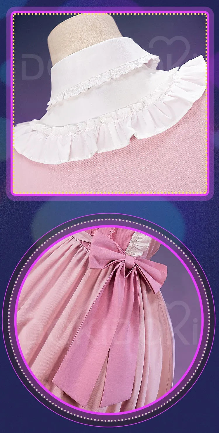 Stocking Cosplay Costume Anime DokiDoki-R Women Pink Dress Cute Stocking Cosplay Costume Lolita