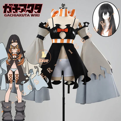Anime Gachiakuta Amo Empool Cosplay Costume Wig Dress Uniform Tattoo Stickers Cleaners Halloween Party for Women Girls Role Play