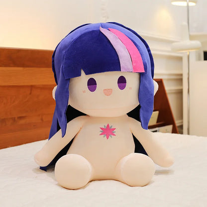 Kawaii 30/40/50cm  Movie Peripheral Cute Colorful Pony Cotton Doll Plush Toy Girl Soothing Sleep Pillow Birthday Gift Girl Doll