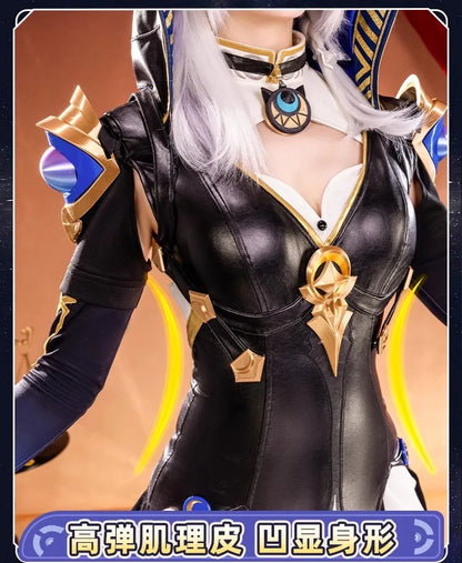 iCoser Honkai Star Rail Cipher Cosplay Costume Wig Bodysuit Uniform Cifera Tail Halloween Party for Women Girls Festival Props