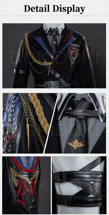 Caleb MC Cosplay Costume Game Love and Deepspace【XS-2XL】DokiDoki-R Men Women Pilot Uniform Xia Yizhou Hat Plus Size