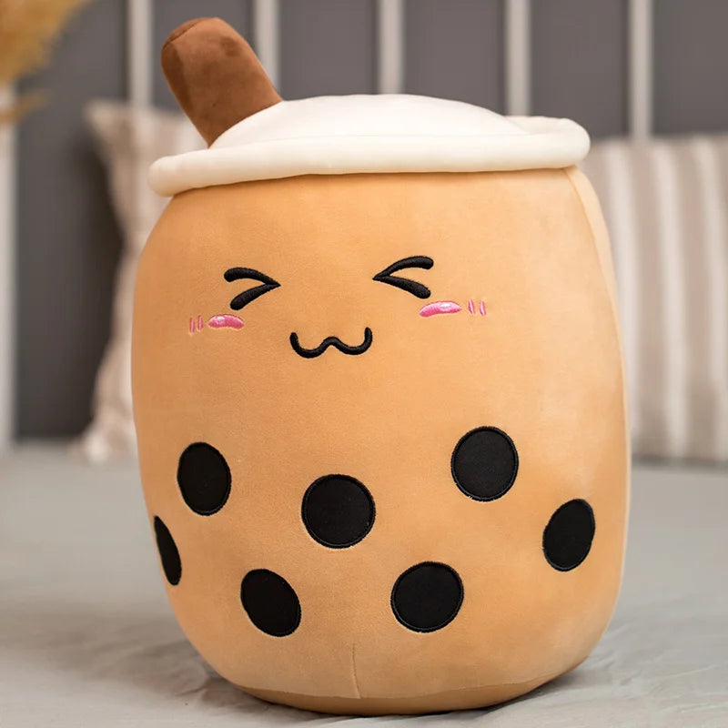 24/50cm Kawaii Family Milk Bubble Tea Cup Plush Toy Cute Animal Peluche Fruits Flavor Drink Shaped Hug Pillow Kids Home Decor