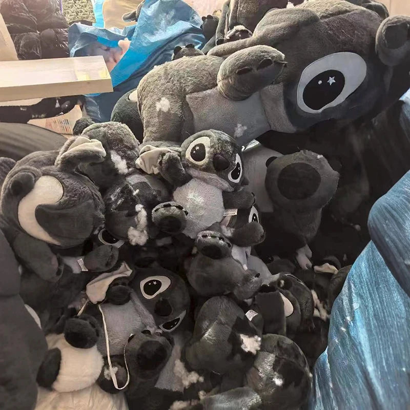 Disney Lilo & Stitch Scrump Plush Toys Grey Kawaii Anime Plushie Dolls Stitch Soft Stuffed Pillows Christmas Gifts for Childrens