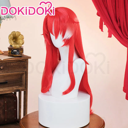 IN STOCK Argenti Wig Cosplay Game Honkai: Star Rail Cosplay DokiDoki Argenti Cosplay Ear Clip Men Red Long Hair Free Wig Cap