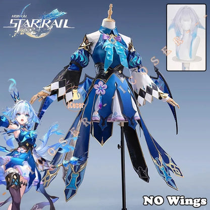 Honkai Star Rail Cerydra Cosplay Costume Wig Dress Uniform Luminous Crown Metal Props Halloween Party for Women Girls Cos iCoser