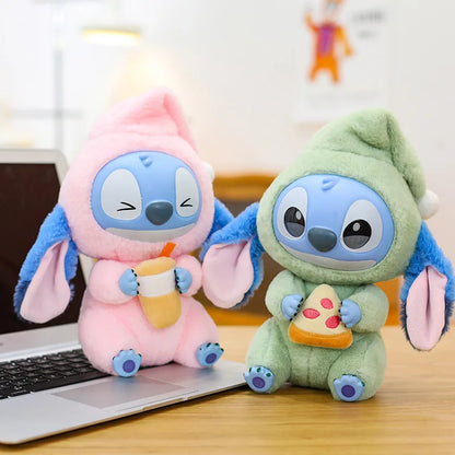 25cm Disney Lilo and Stitch Plush Toy Cartoon Anime Stuffed Kawaii Stich Key Chain Pendant Doll Plushie Kids Birthday Xmas Gifts