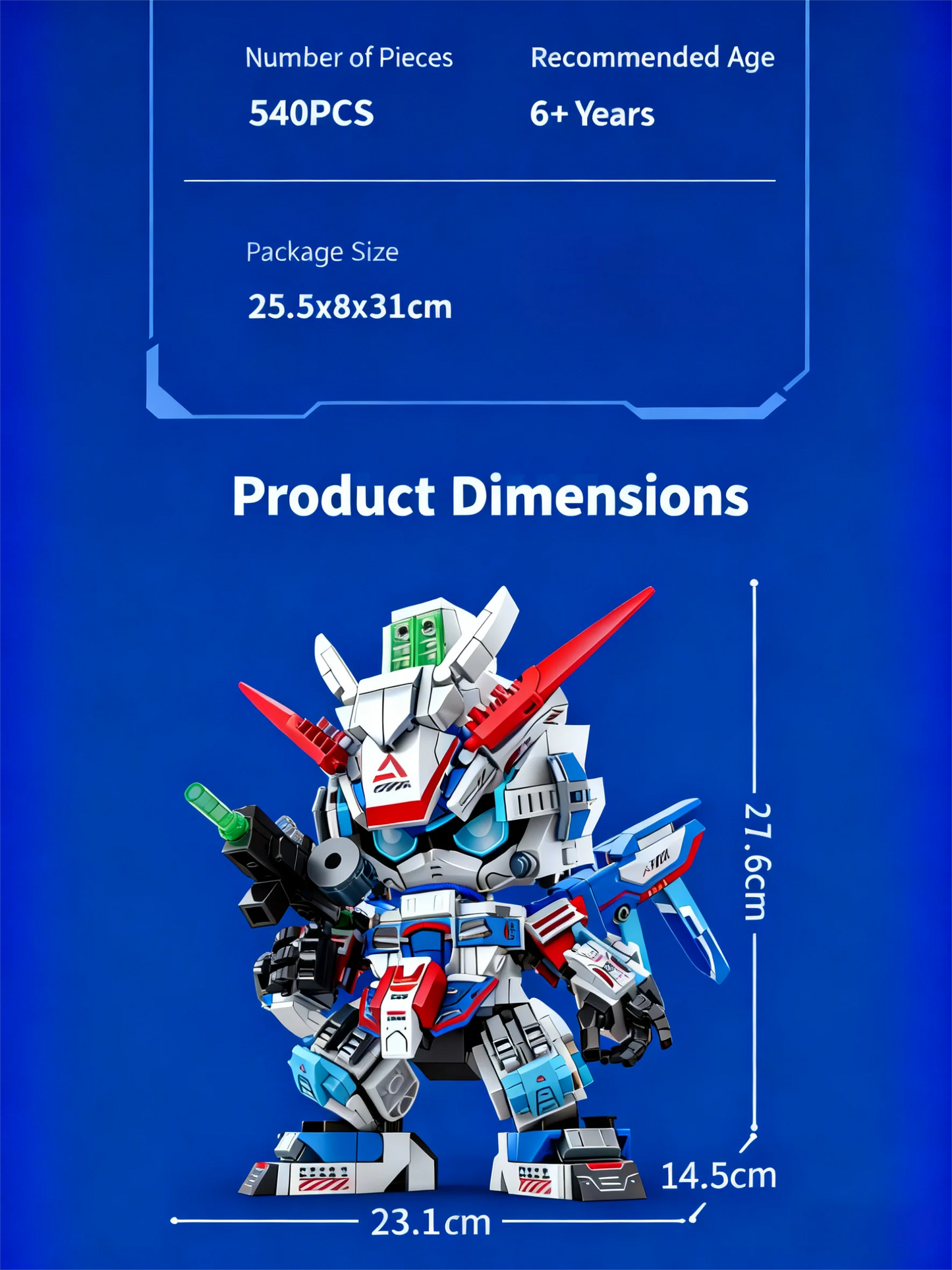 2025 STEM Building Blocks Kit, DIY Mecha Robot Model Educational Construction Toys for Kids Ages 8-12, Creative Birthday Gift