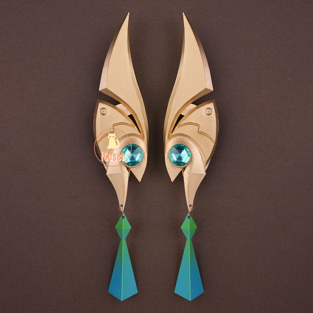 Genshin Impact Nefer Cosplay Costume Wig Dress Uniform Outfit Headwear Carnival Halloween Party for Women Girls Accessory iCoser