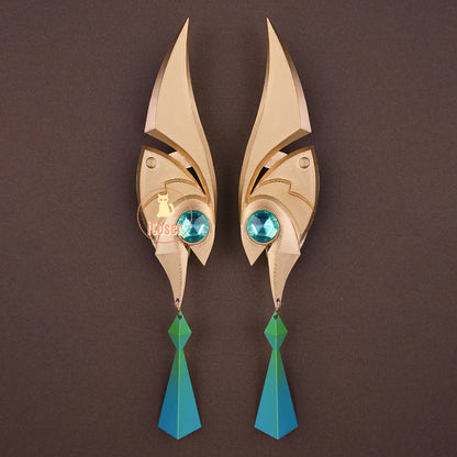 Genshin Impact Nefer Cosplay Costume Wig Dress Uniform Outfit Headwear Carnival Halloween Party for Women Girls Accessory iCoser