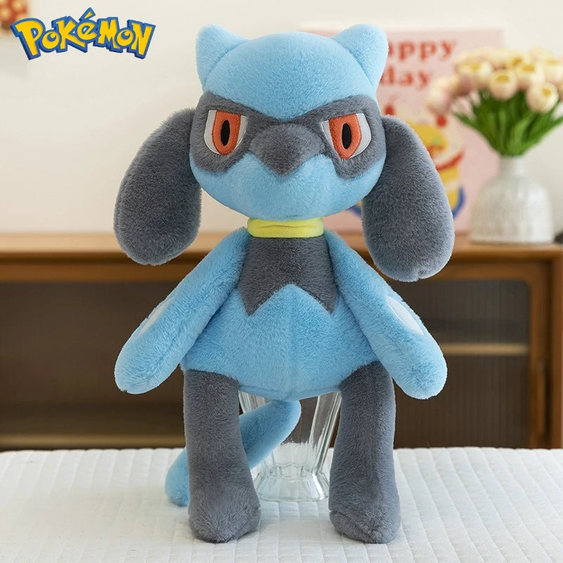 40CM Big Size Pokemon Plushies Lucario Peluche Cartoon Anime Kawaii Stuffed Comfortable Soft Doll Stuffed Ornament Gift