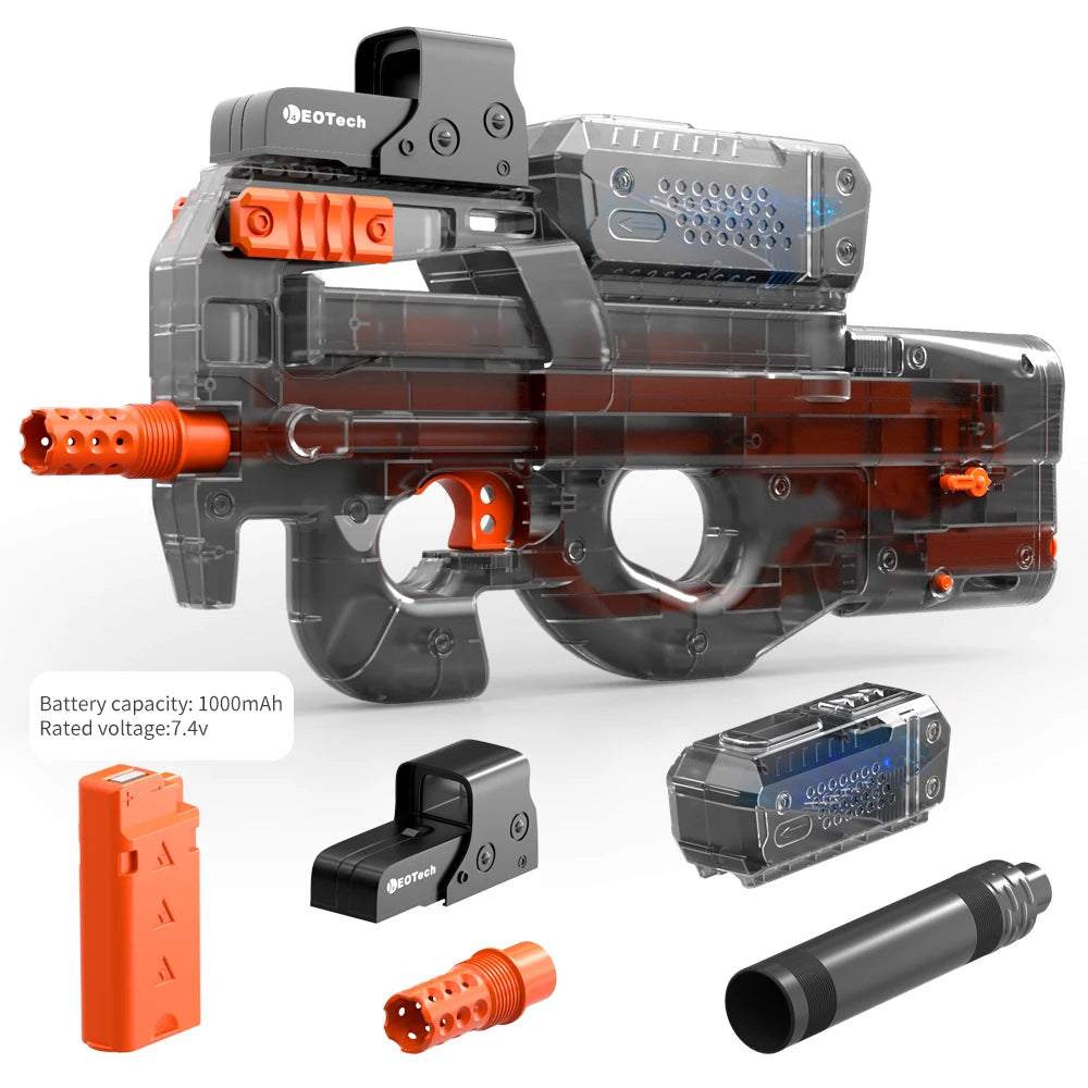 Yuizukeot Electric Gel Gun Transparent Black Lithium Battery - black