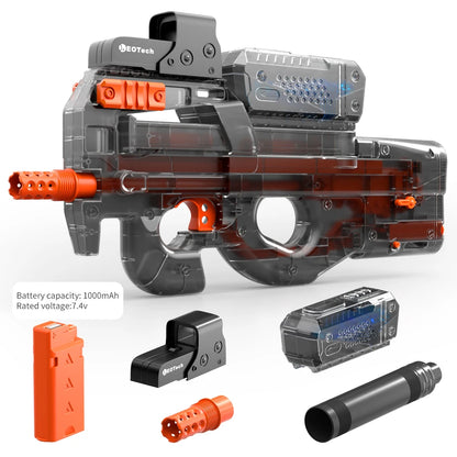 Yuizukeot Electric Gel Gun Transparent Black Lithium Battery - black