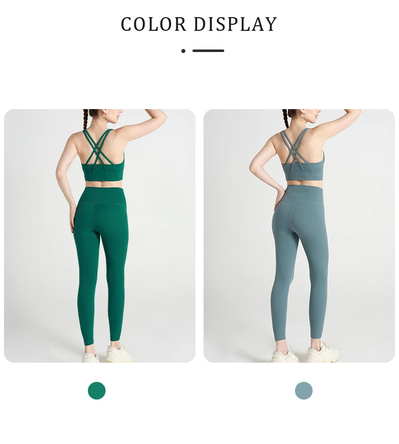2024 Women’s 2 Piece Yoga Tracksuit Quick Dry Breathable Fitness Set Sports Bra and Leggings