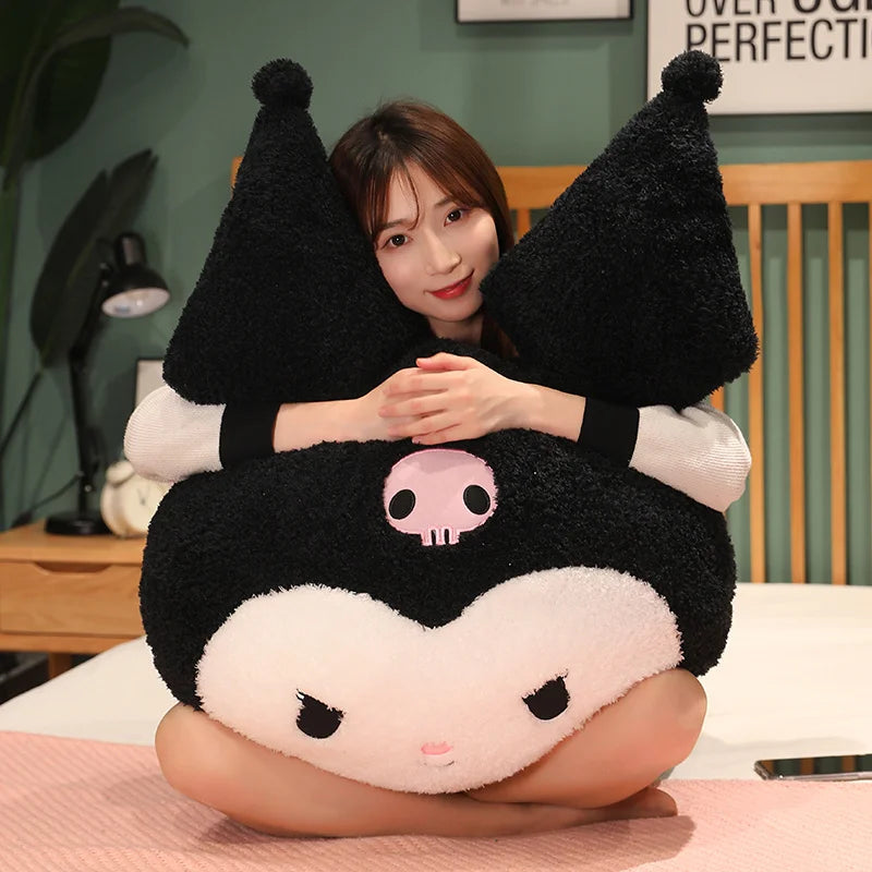 Big Size Kuromi Back Cushion Very Soft Cuddly Pillow Sofa Bed Back Cushion Home Decor Stuffed Anime Plushies Xmas Gifts Girl