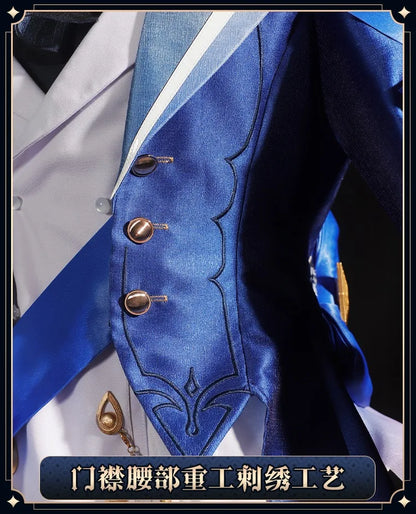 iCoser Focalors Furina Cosplay Costume Wig Dress Genshin Impact Fontaine Uniform Hat Pneuma Ousia God of Justice for Women Props