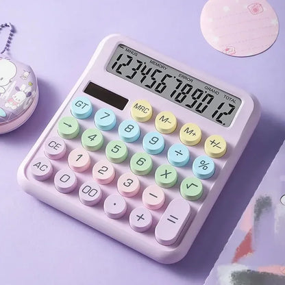 Ins Dopamine Candy Color Calculators Large Display Mechanical Dot Keyboard Back To School Supplies Students/Finance Stationery