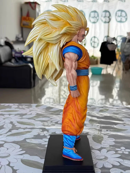 34cm Jt Statue Dragon Ball Son Goku Figurine Ssj3 Goku Figurine Super Saiyan 3 Goku Figures Decor Anime Figure Gk Statue Model