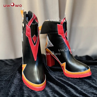 UWOWO Mavuika Shoes Game Genshin Impact Mavuika “Pyro Archon” Cosplay Shoes High Heel Size 35-45