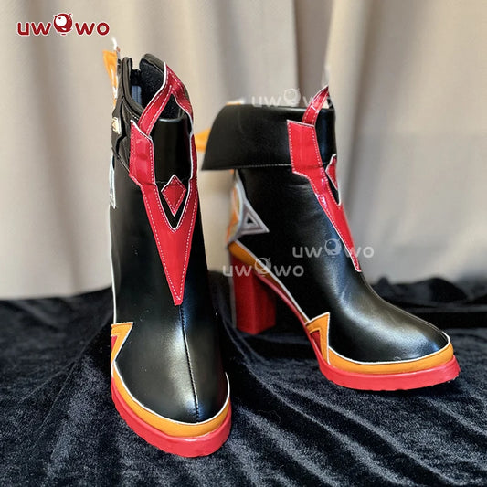 UWOWO Mavuika Shoes Game Genshin Impact Mavuika “Pyro Archon” Cosplay Shoes High Heel Size 35-45