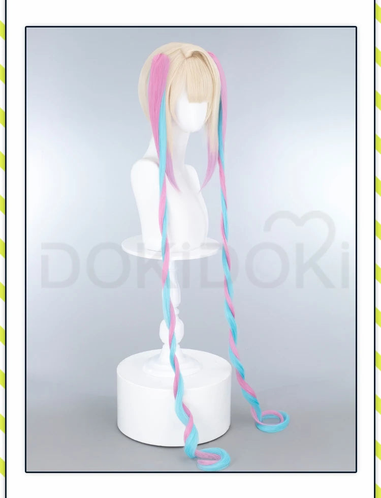 IN STOCK KAngel / Ame-chan Cospaly Wig Game NEEDY GIRL OVERDOSE Cosplay DokiDoki Halloween NEEDY GIRL OVERDOSE Cute Wig Free Cap