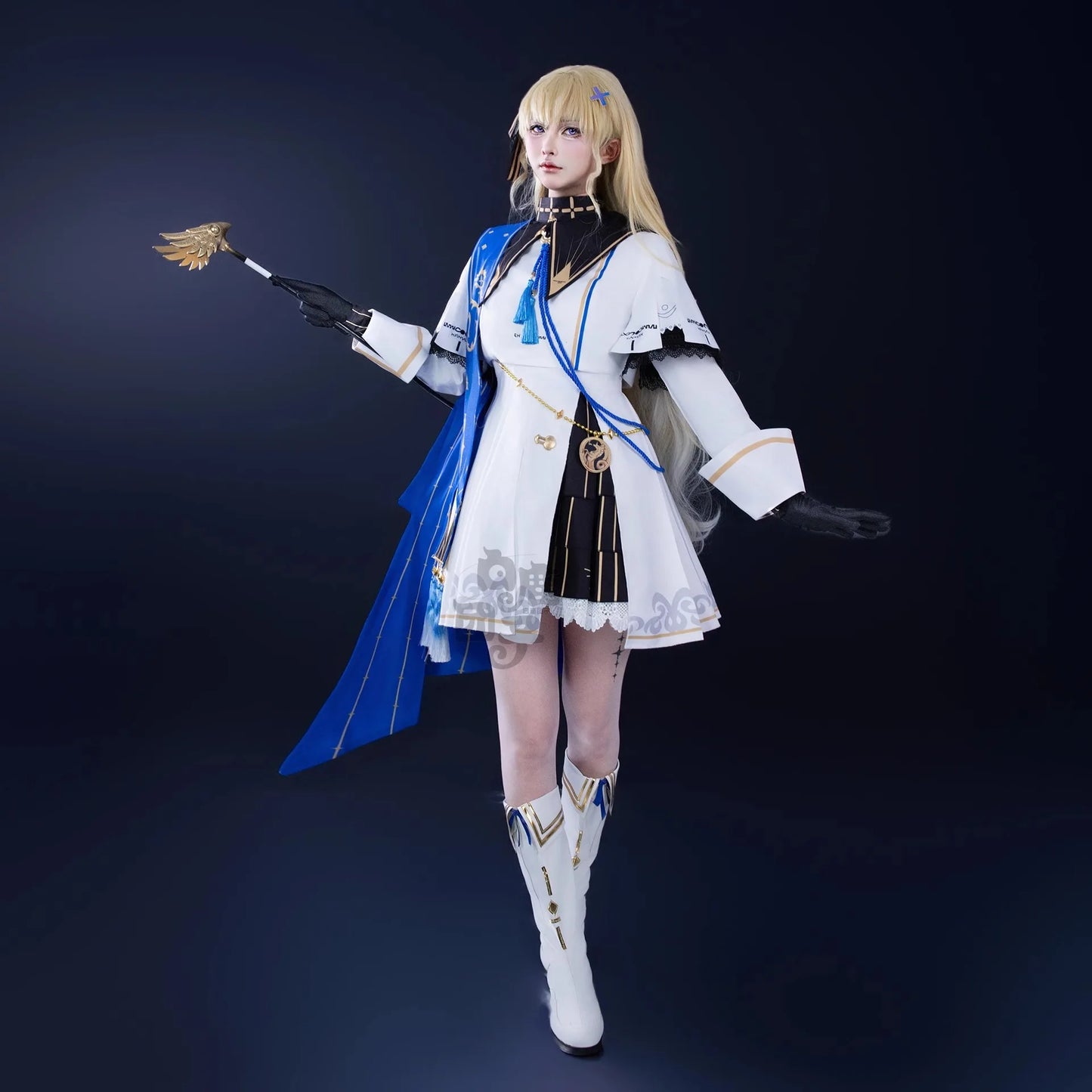 Wuthering Waves Phoebe Cosplay Costume Wig Dress Hat Headwear Sticker Stocking Rinascita Halloween Party Women Girls Prop iCoser