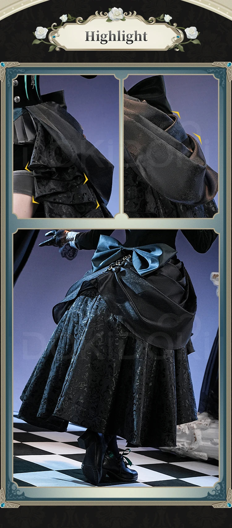 IN STOCK Ciel Phantomhive Cosplay Costume Anime DokiDoki-SR Ciel Black Rose Costume Men Cosplay Halloween