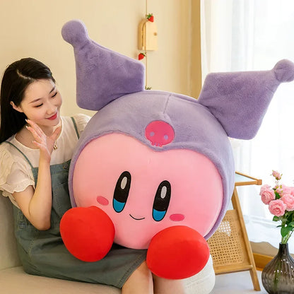 60cm Big Size Kirby Cosplay Sanrio Kuromianime Plush Stuffed Doll Room Plushies Pillow Cute Ornaments Children's Holiday Gifts