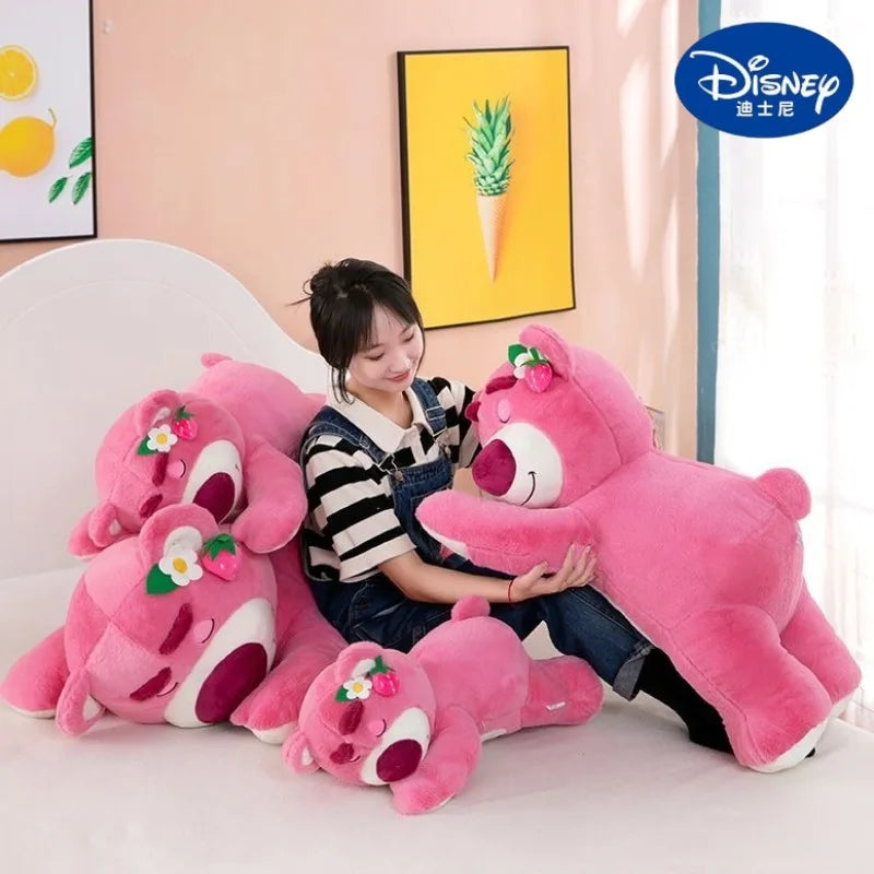 40/70/100cm Super Big Size Lotso Disney Anime Plush Stuffed Doll Room Decoration Kawaii Peluche Children's Pillow Holiday Gift