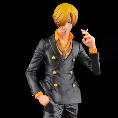 27cm Anime One Piece Vinsmoke Sanji Smoking Insert Grandista PVC Action Figures Model Dolls Toys Kids Christmas Birthday Gifts