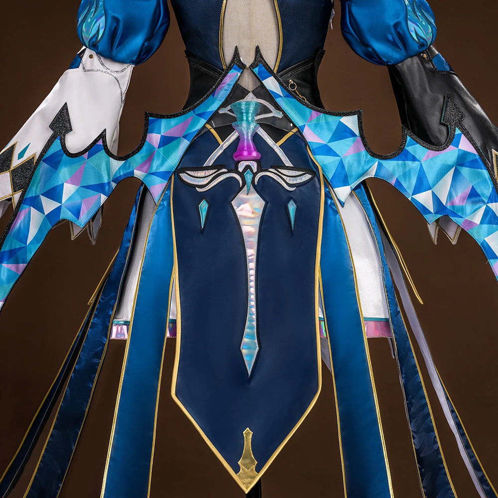 Honkai Star Rail Cerydra Cosplay Costume Wig Dress Uniform Crown Wings Headwear Halloween Party for Women Girls Carnival iCoser