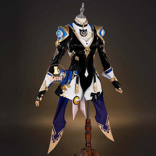 Honkai Star Rail Cipher Cosplay Costume Wig Uniform Jumpsuit Cifera Headwear Tail Halloween Party for Women Girl Carnival iCoser