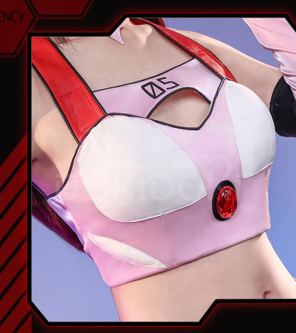 IN STOCK Marii Makinamii Cosplay Costume Anime 【S-3XL】 DokiDoki-R Women Pink Racing Suit Marii Makinamii Glasses Plus Size