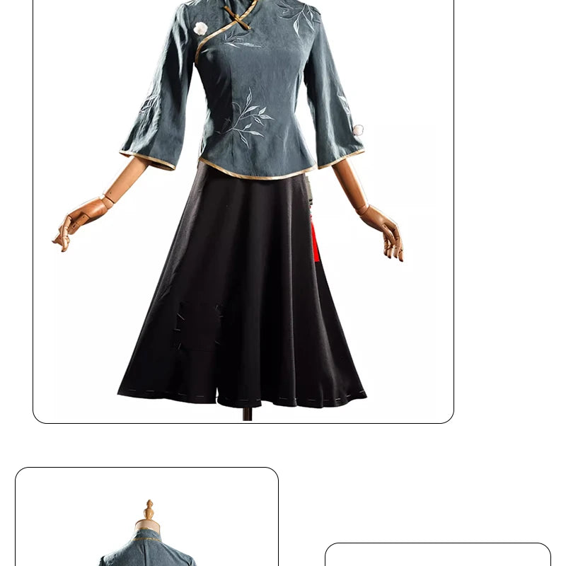 Identity V Antiquarian Qi Shiyi Costume Adult Polyester Set