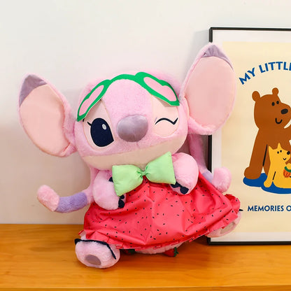 Disney 60cm Summer Watermelon Stitch Kawaii Plush Toy Cartoon Cute Soft Pillow Home Decoration Doll Children's Christmas Gifts