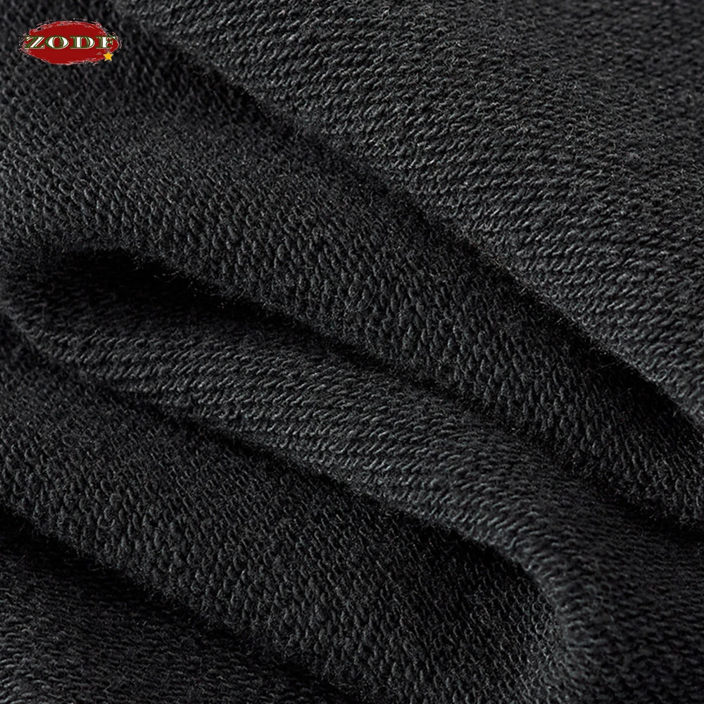 ZODF Retro Winter Men Washed 100% Cotton Boxy Hoodies Unisex Loose Fit Distressed Hooded Pullovers Coats Brand Outfits HY0048