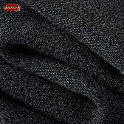 ZODF Retro Winter Men Washed 100% Cotton Boxy Hoodies Unisex Loose Fit Distressed Hooded Pullovers Coats Brand Outfits HY0048